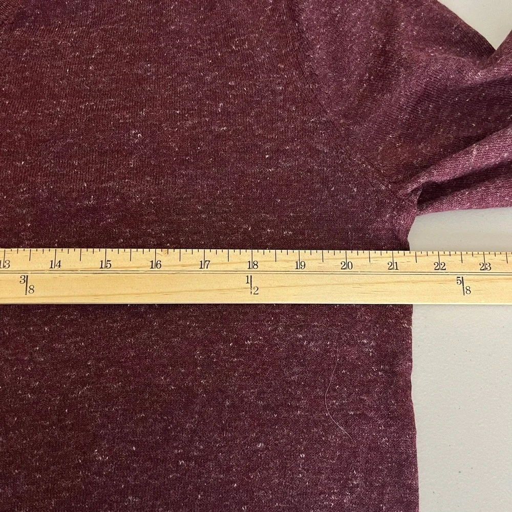 Old Navy Mens V-Neck Sweater Burgundy Heathered‎ Marl Knit Pullover Size M NEW